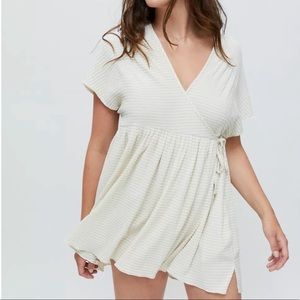 Urban Outfitters Alice Check Wrap Babydoll Dress